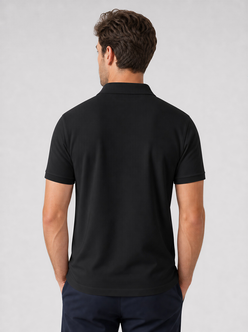 Men's Black Polo T-Shirt | WEAVR