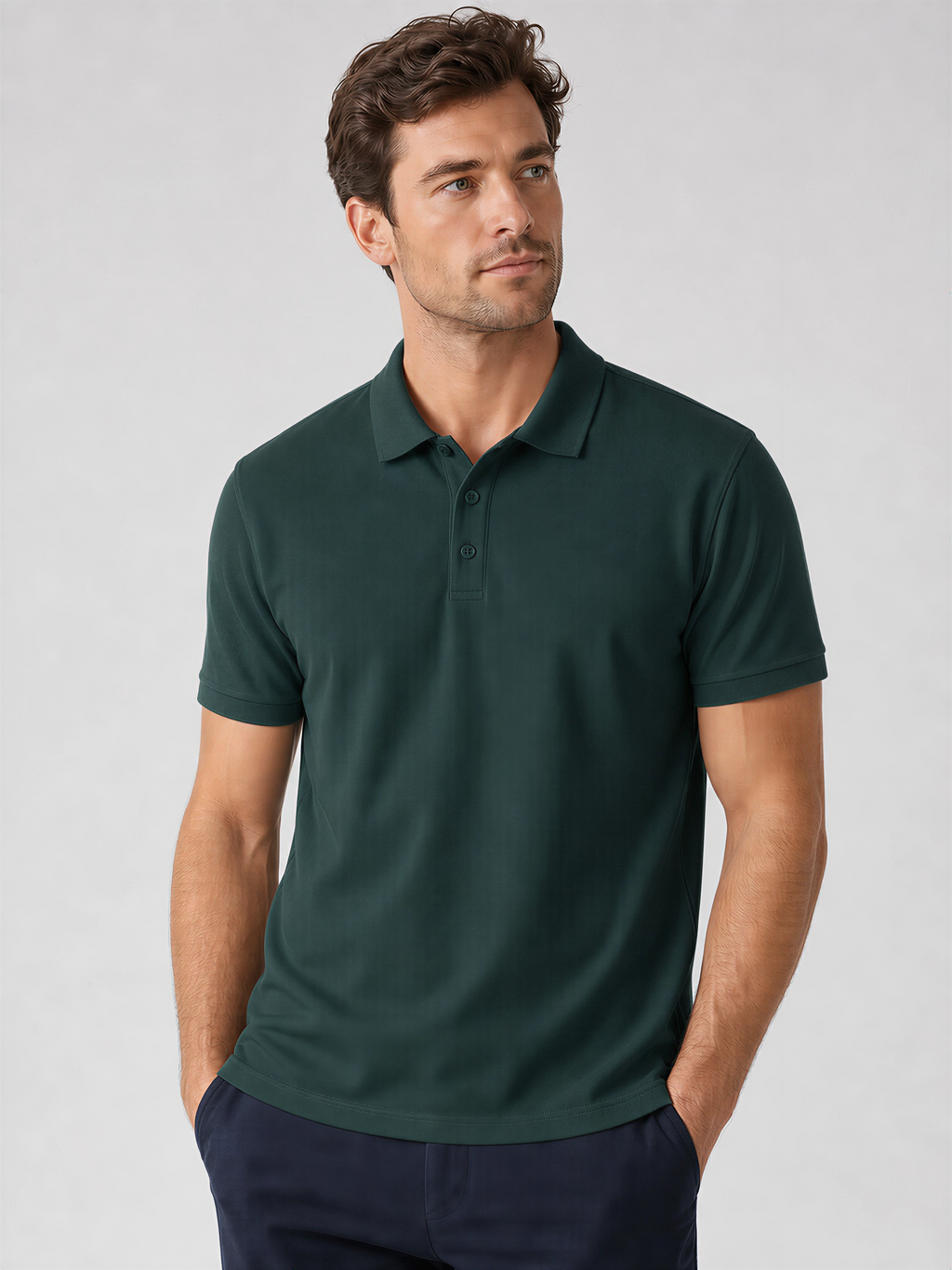 Men's Petrol Blue Polo T-Shirt | WEAVR