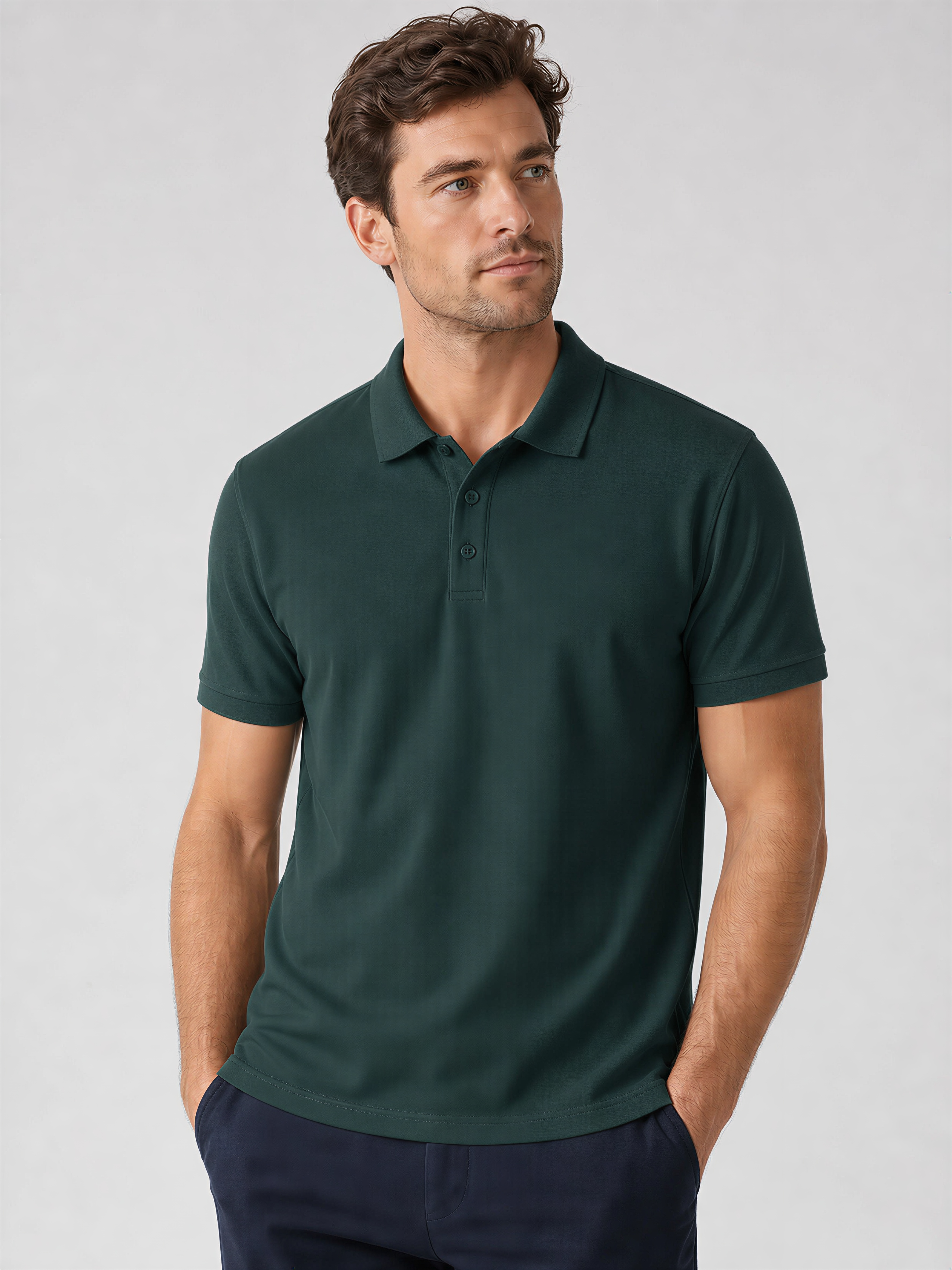 Men's Petrol Blue Polo T-Shirt | WEAVR