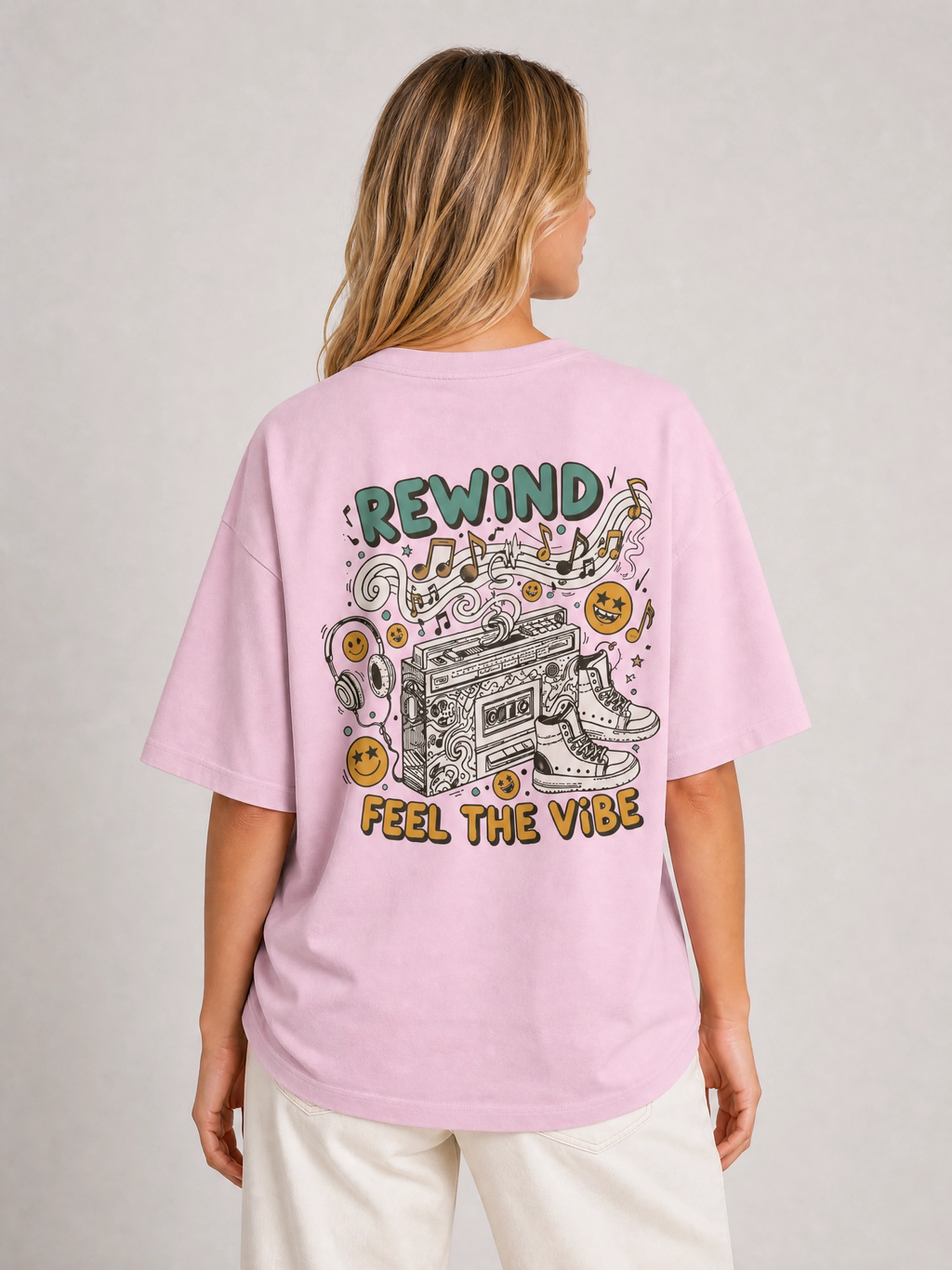 Feel The Vibe Unisex Oversized T-Shirt | WEAVR