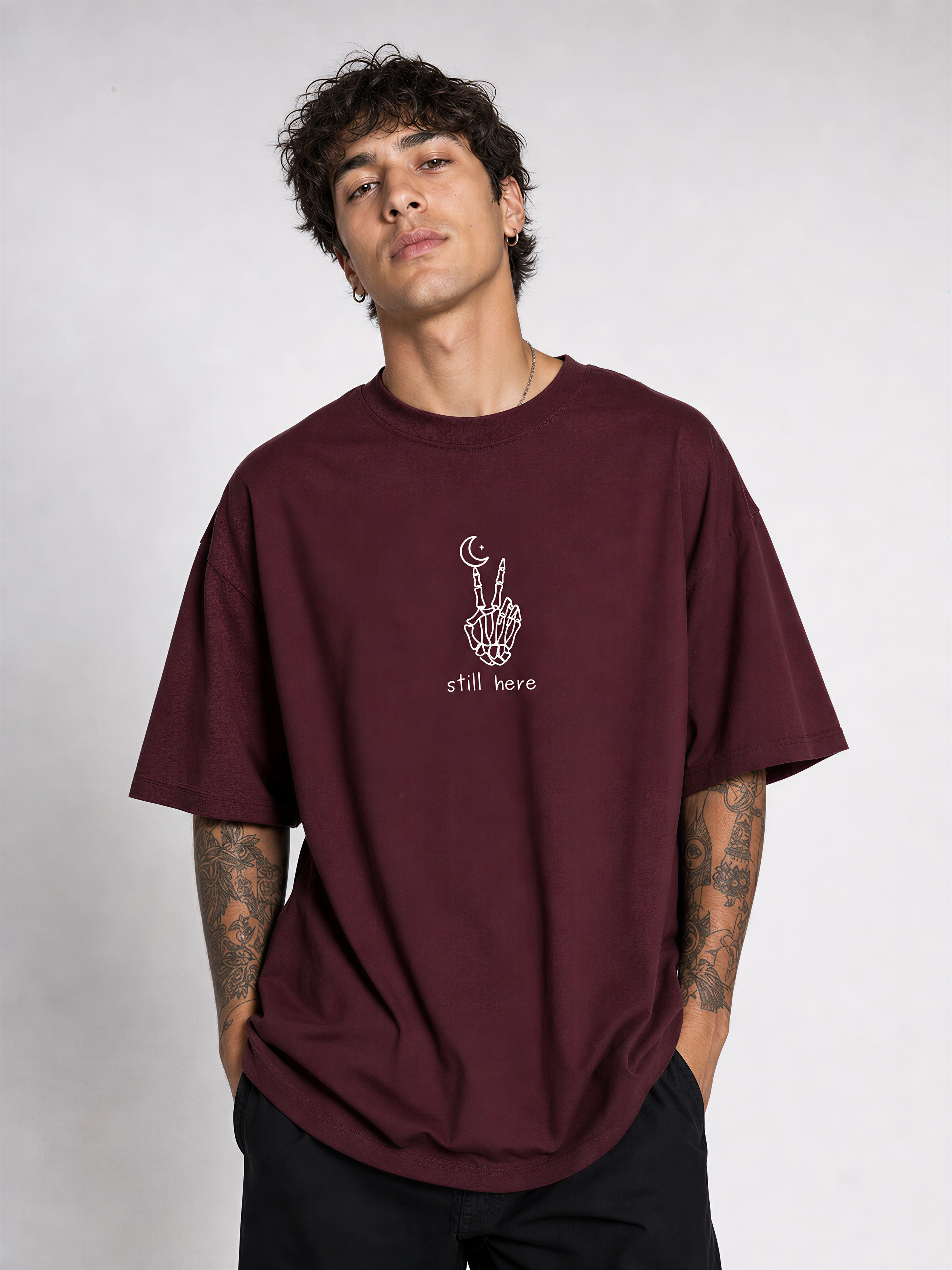 Still Here Unisex Oversized T-Shirt | WEAVR