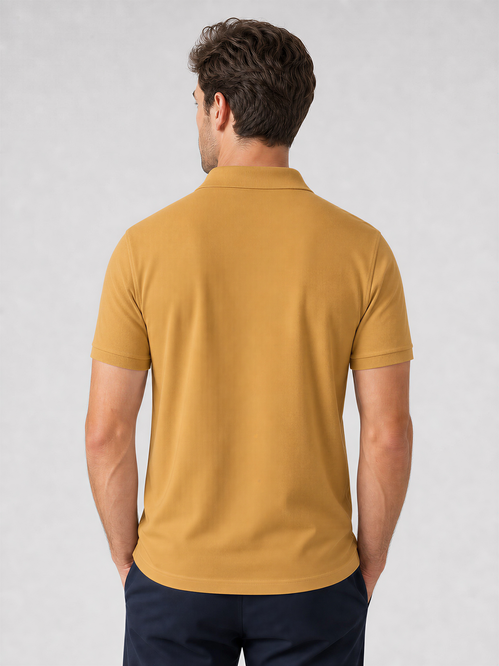 Men's Mustard Yellow Polo T-Shirt | WEAVR