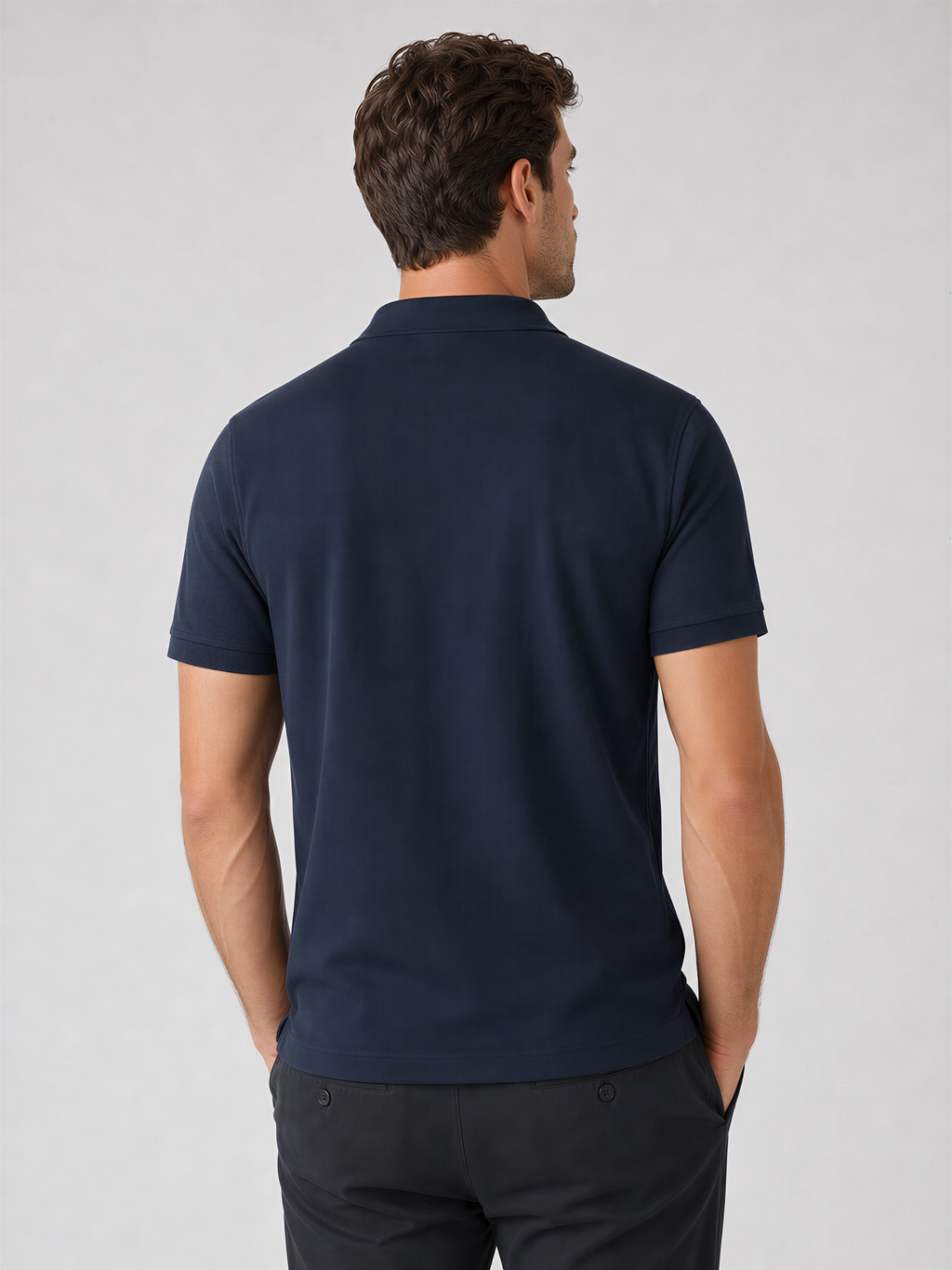 Men's Navy Blue Polo T-Shirt | WEAVR