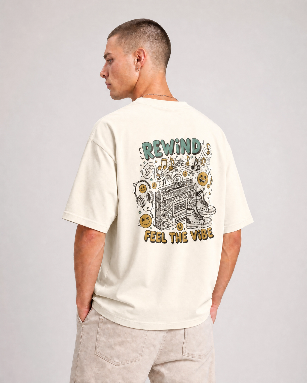 Feel The Vibe Unisex Oversized T-Shirt | WEAVR