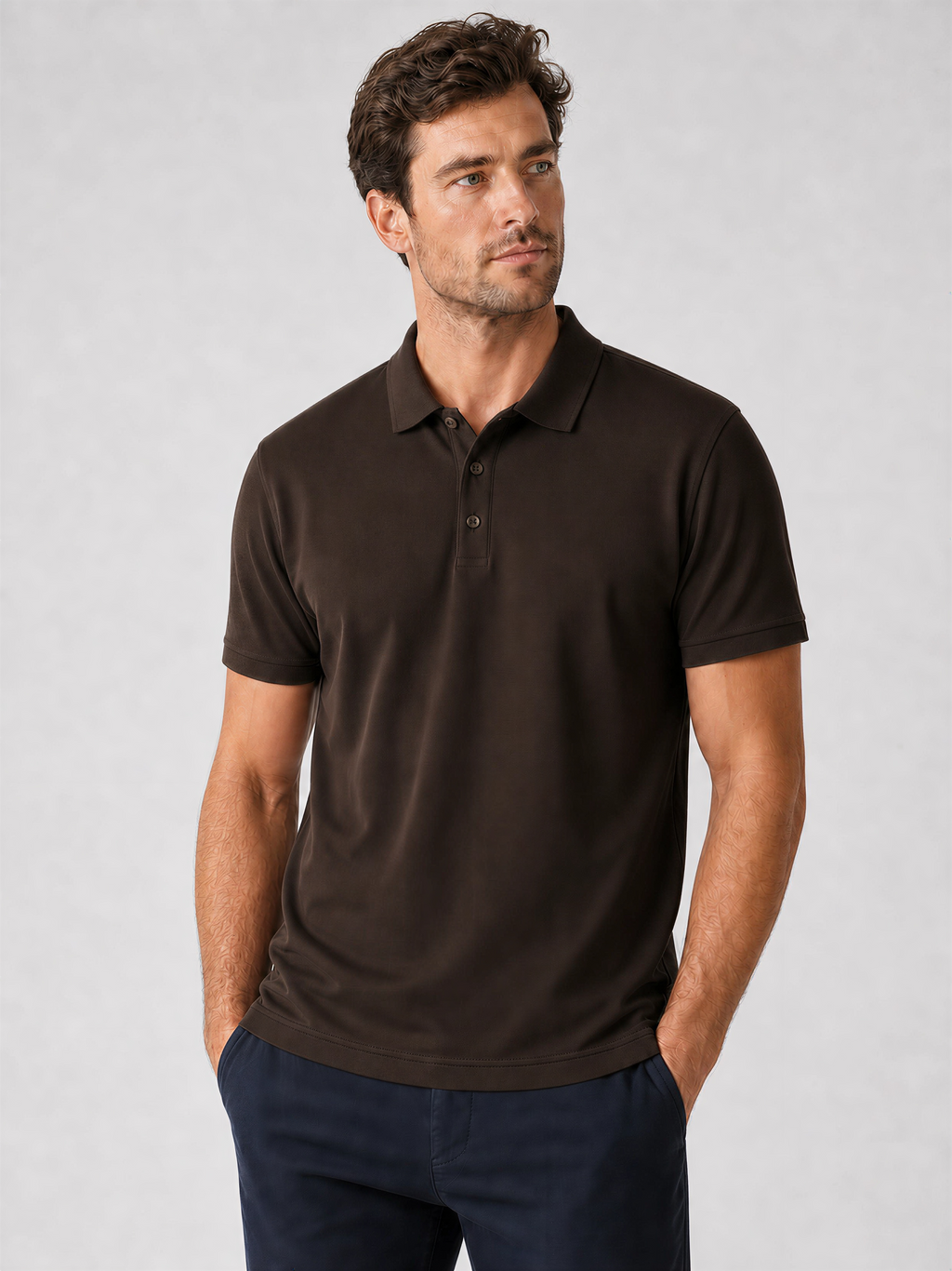 Men's Coffee Brown Polo T-Shirt | WEAVR