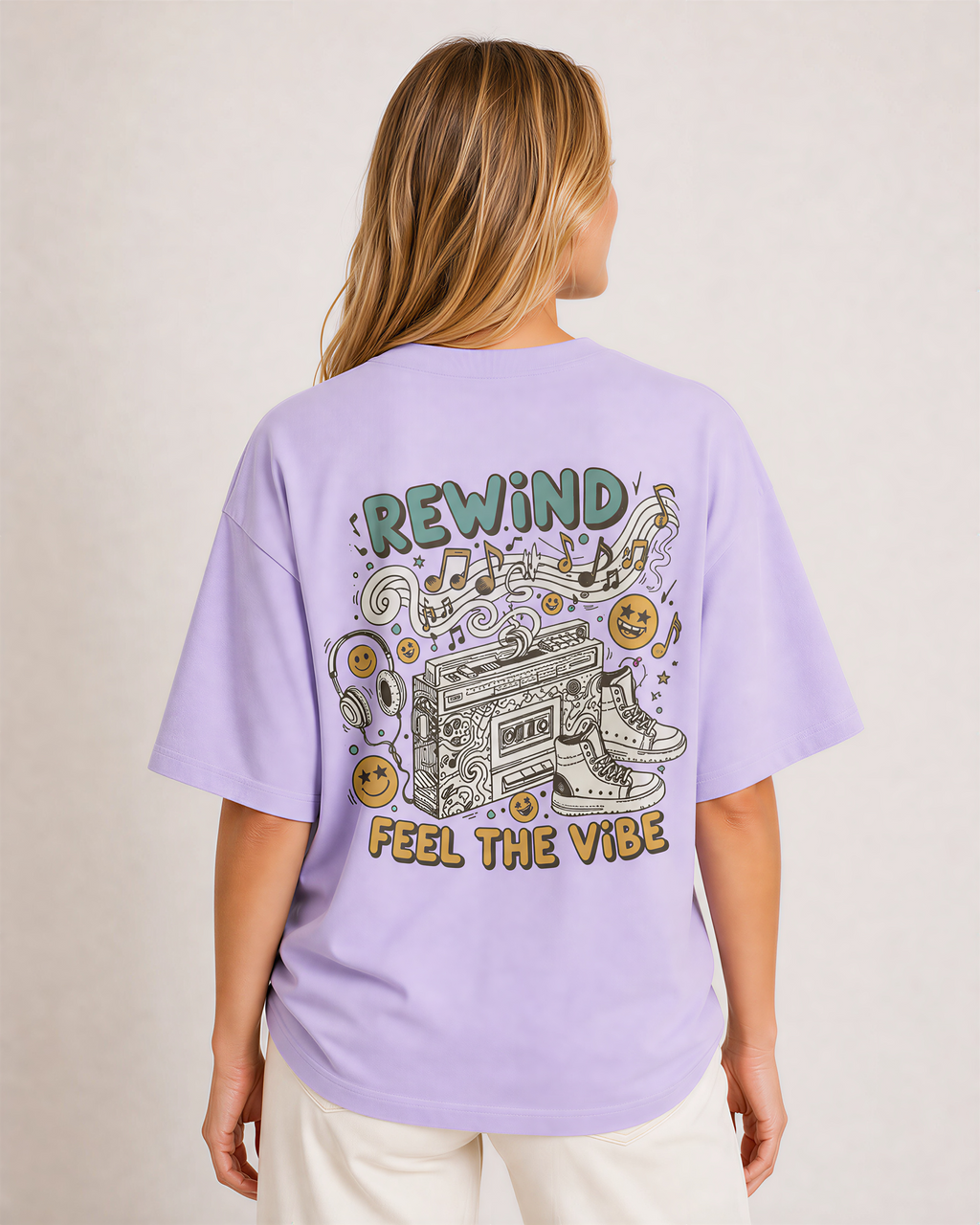 Feel The Vibe Unisex Oversized T-Shirt | WEAVR