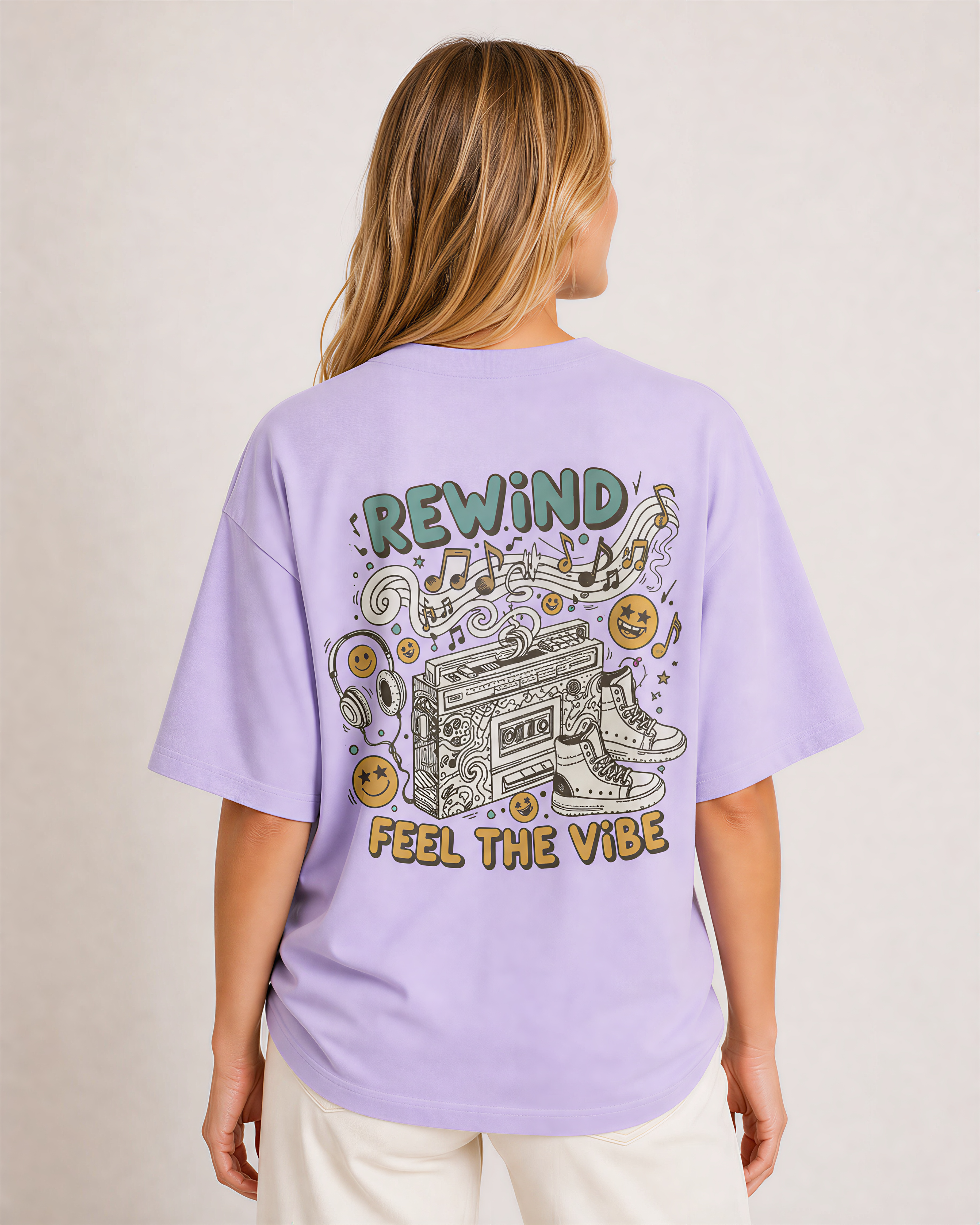 Feel The Vibe Unisex Oversized T-Shirt | WEAVR