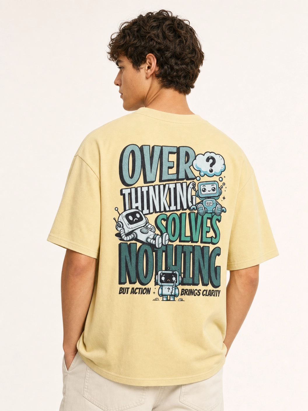 Overthinking Solves Nothing Unisex Oversized T-Shirt | WEAVR