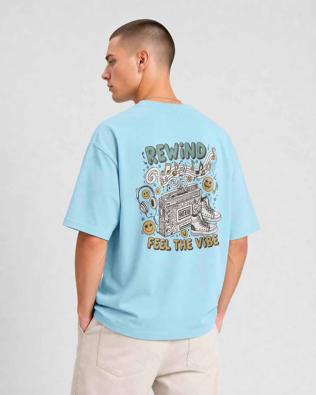 Feel The Vibe Unisex Oversized T-Shirt | WEAVR