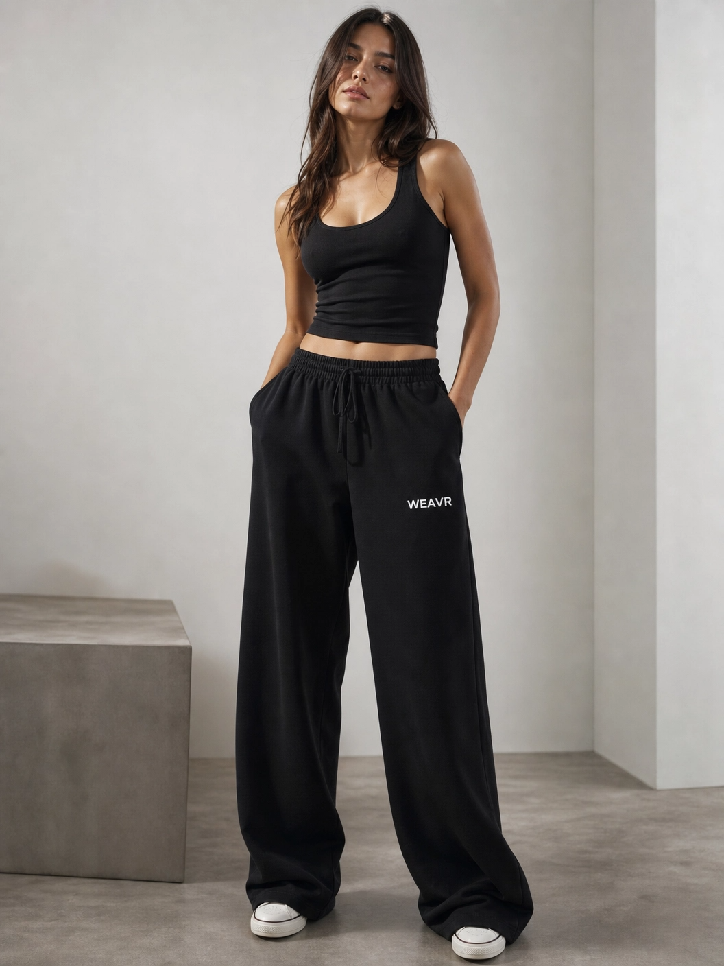 Studio Unisex Sweatpants Black | WEAVR