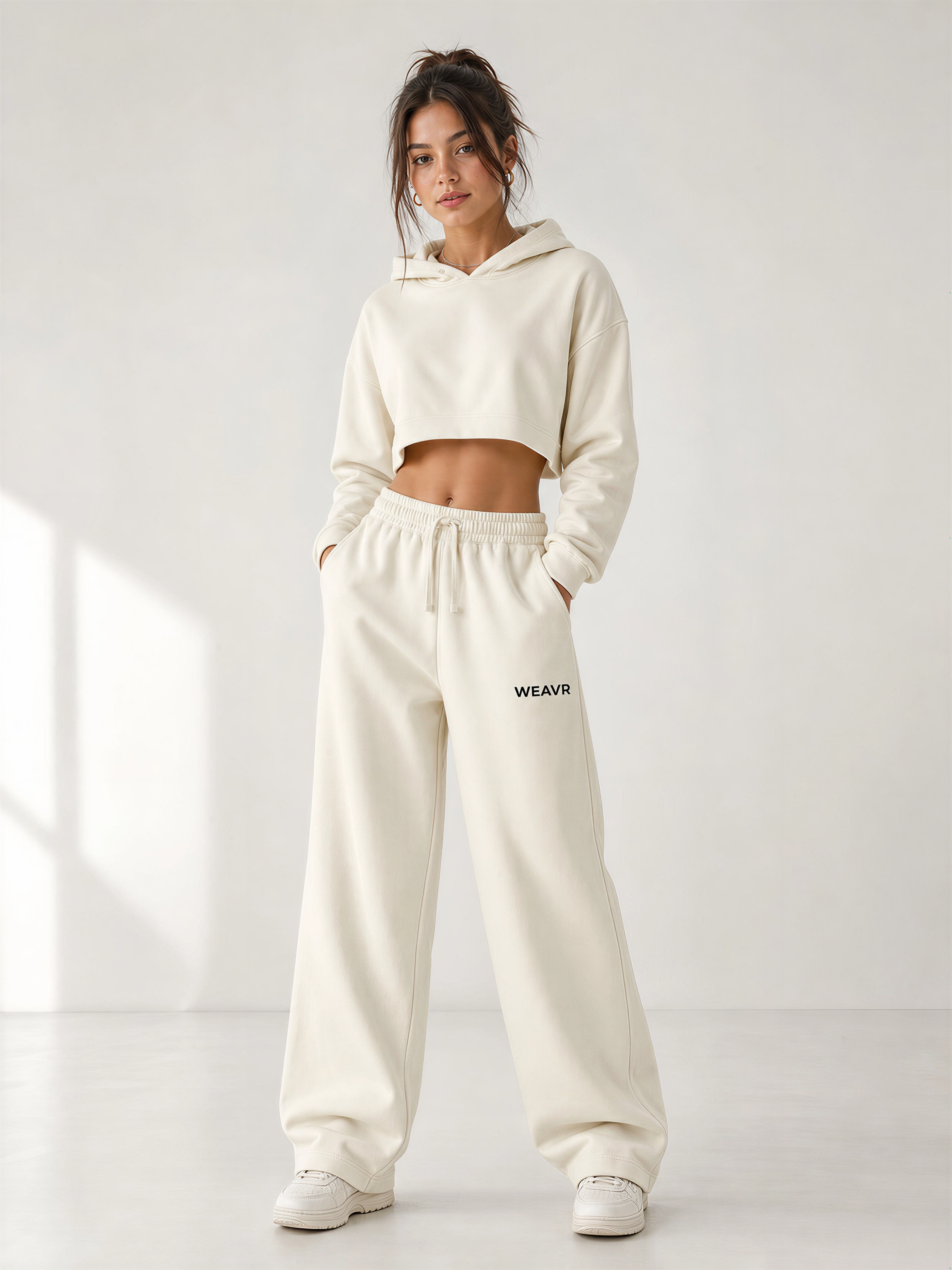 Studio Unisex Sweatpants Off-White | WEAVR