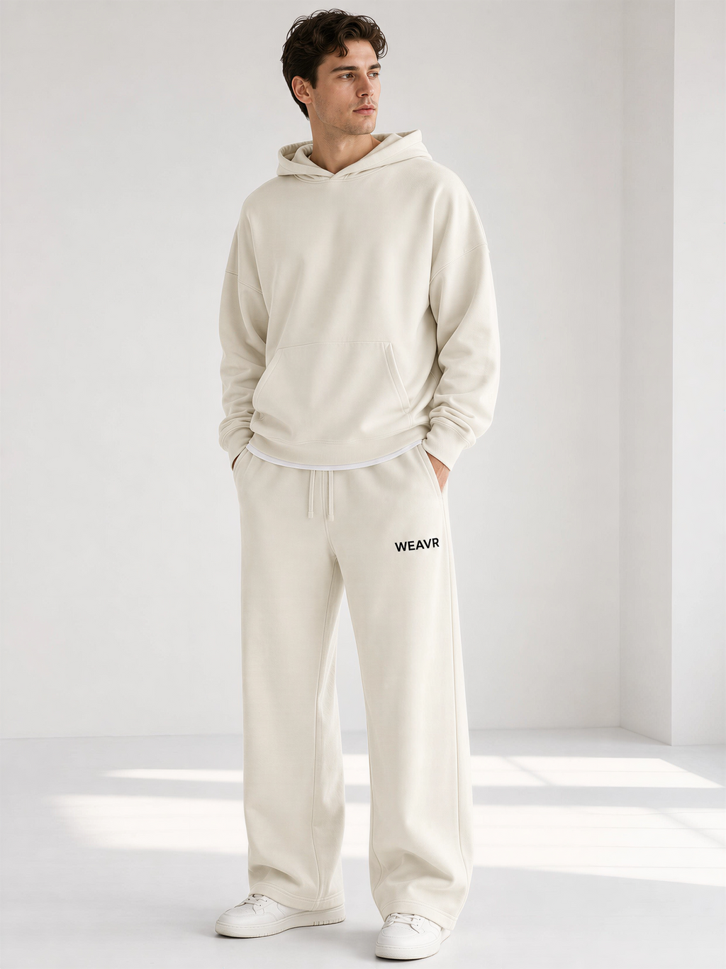 Studio Unisex Sweatpants Off-White | WEAVR