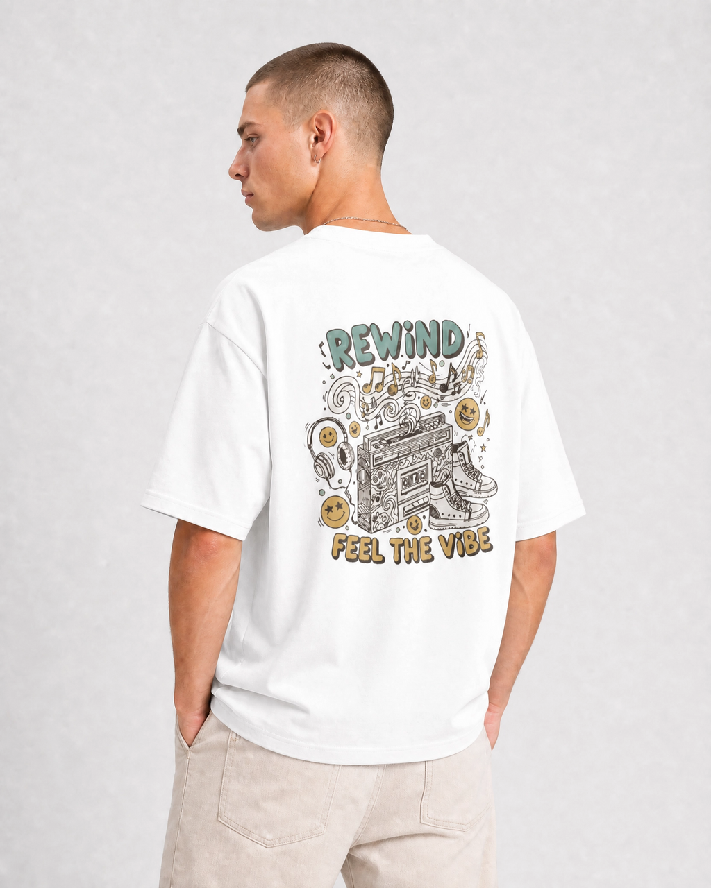Feel The Vibe Unisex Oversized T-Shirt | WEAVR